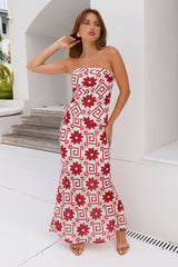 What's On Your Mind Maxi Skirt Red