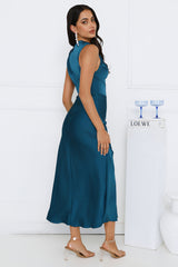 Mirabella Satin Maxi Dress Teal
