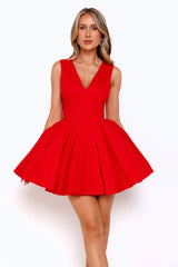 Charming Girl Mini Dress Red