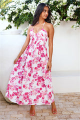 Lily Lane Halter Maxi Dress Pink