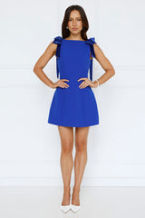 Holiday Hype Mini Dress Blue