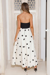 Her Mystique Strapless Maxi Dress White