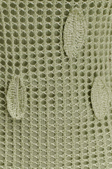 Elfie Crochet Halter Maxi Dress - Pastel Green