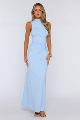 Radiant Petal Maxi Dress Blue