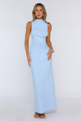 Radiant Petal Maxi Dress Blue