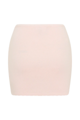 Monroe Embroidered Knit Mini Skirt - Baby Pink And Ivory
