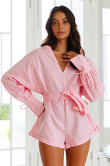 Signal This Way Romper Pink