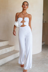 RUNAWAY Etta Jumpsuit White