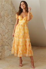 Her Ambiance Midi Dress Orange