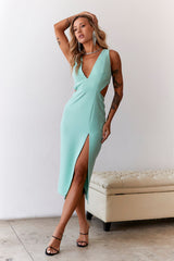 Polaroid Shake Midi Dress Mint