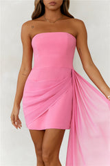 Stars Are Shining Strapless Mini Dress Pink