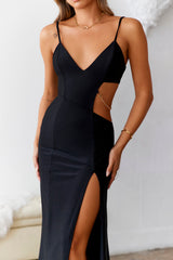 DEAR EMILIA Luxe Attire Maxi Dress Black