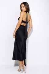 Stylish Queen Maxi Dress Black