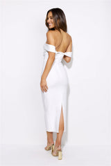 Classy Party Midi Dress White