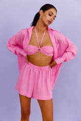 Never Stop Me Crop Hot Pink