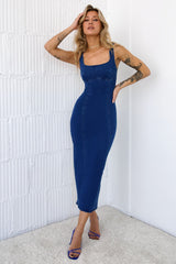 Momentum Maker Midi Dress Dark Denim