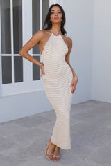 Remarkable Achievements Midi Dress Beige