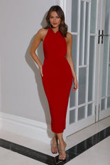 Invitation Accepted Midi Dress Red