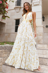 Forward Fashion Maxi Dress Yellow