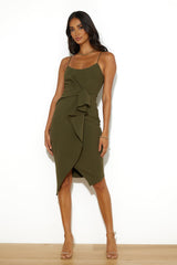 Late Date Midi Dress Green