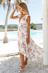 Drinks By The Water Midi Dress White