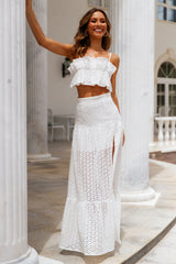 LA On My Mind Maxi Skirt White