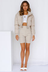 Puff It Up Jacket Beige
