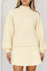 Seasonal Style Knit Sweater Yellow