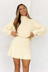 Seasonal Style Knit Sweater Yellow