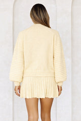 Seasonal Style Knit Sweater Yellow