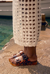 Julio Sandals Tortoise Vinyl