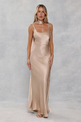 Satin Neck Scarf Champagne