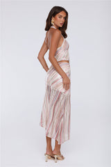 Sparkle Vibes Only Sequin Midi Skirt Multi