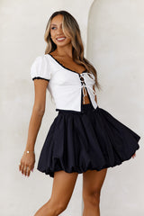 Worth The Hype Bubble Mini Skirt Black