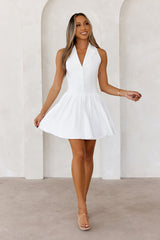 Business Chic Mini Dress White