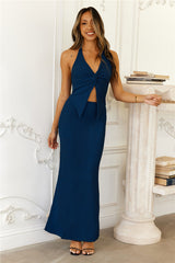 Coral Cove Maxi Skirt Navy