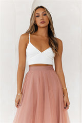Daylight Parties Crop Top White