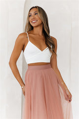 Daylight Parties Crop Top White