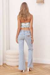 WRANGLER Lou Lou Bells Flared Jeans Desire Blue