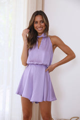 Dancing To Music Romper Lilac