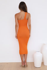 Effortlessly Stylish Midi Dress Orange
