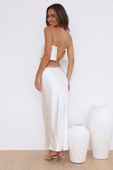 Luxe Dream Maxi Skirt Oyster
