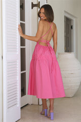 Cooling Down Midi Dress Pink