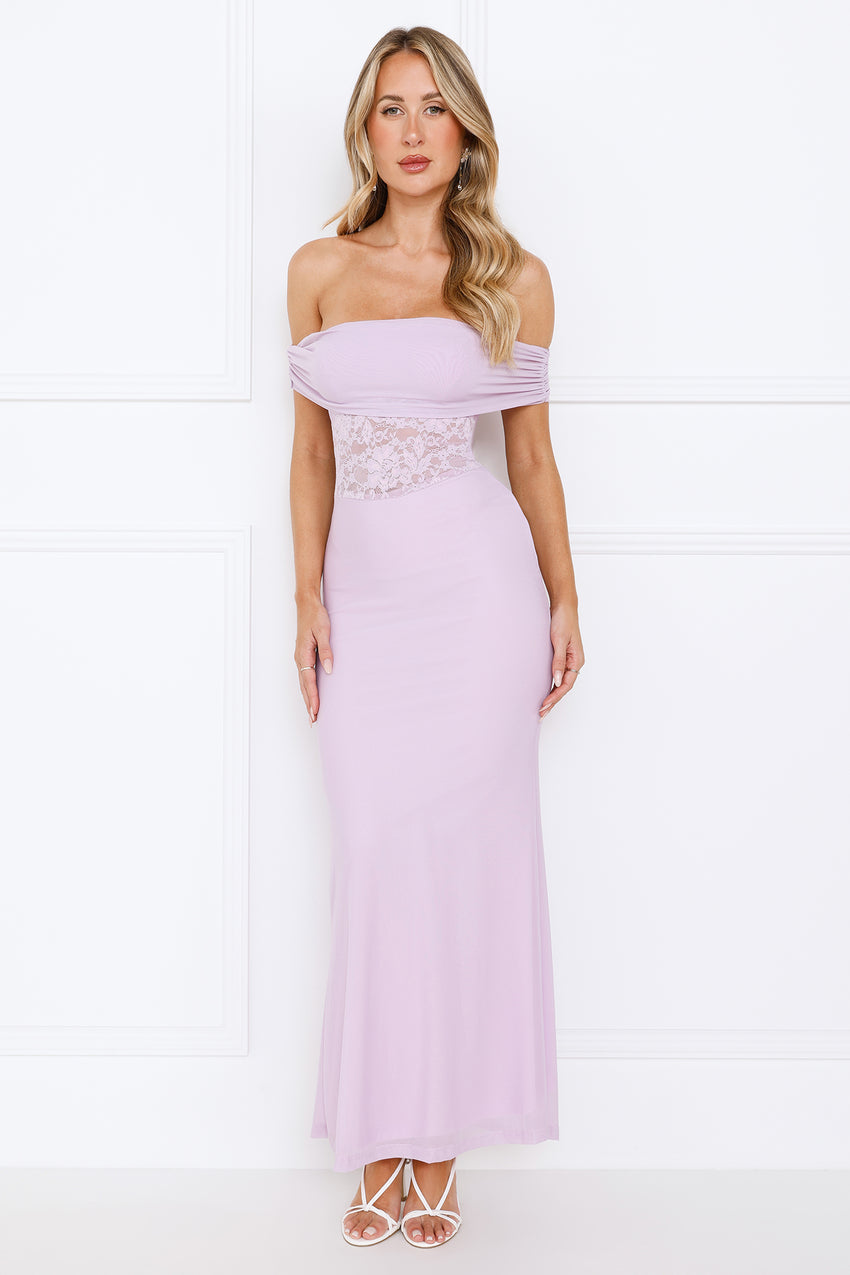 Celestine Off Shoulder Maxi Dress Lilac