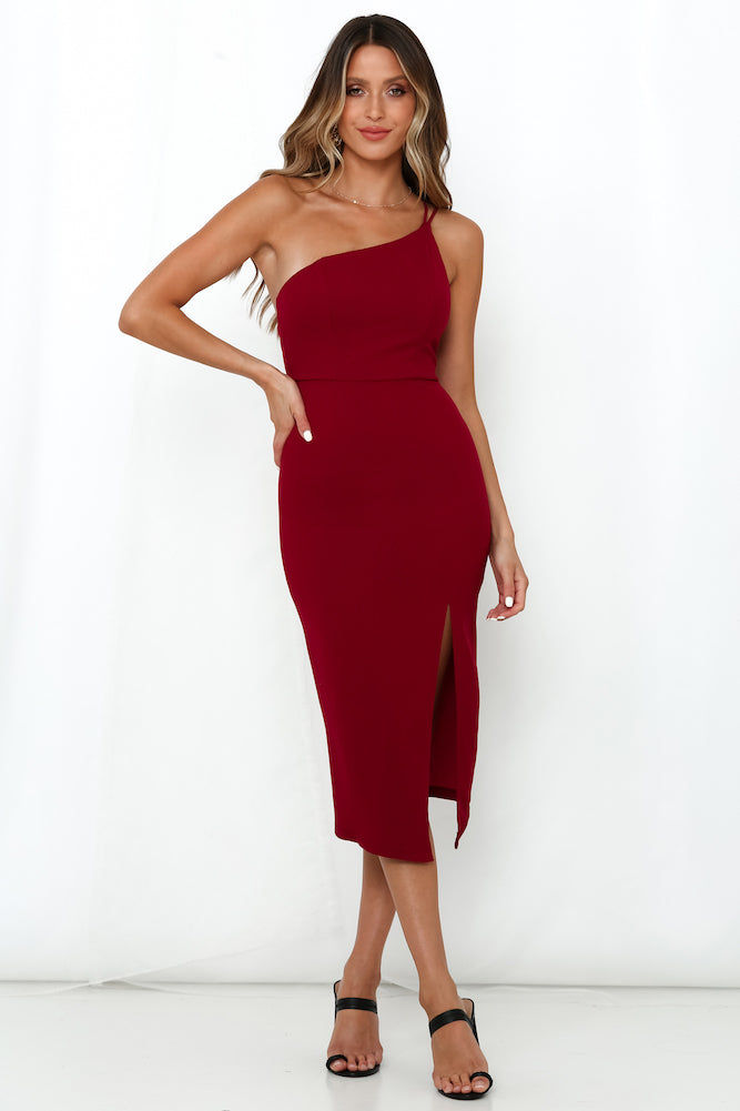 Taking It Back Dress Maroon