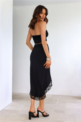 Wander In The Dark Midi Skirt Black