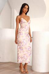 Loved The Sea Mesh Midi Dress Yellow