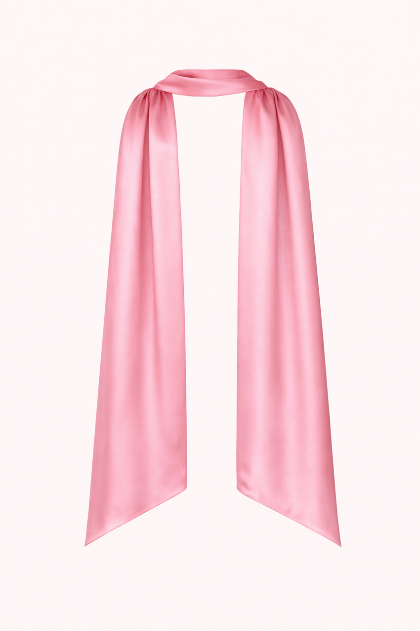 Satin Neck Scarf Candy Pink