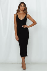 Following The Sun Midi Dress Black