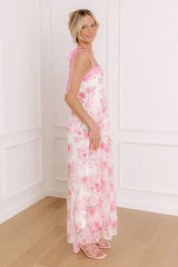 Countryside Estates Floral Maxi Dress in Pink